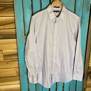Banana Republic non iron slim fit button ip shirt size Medium purple white